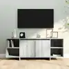 Image de Meuble Tv Sonoma Gris 130x35x50 Cm Bois D'ingénierie Vidaxl