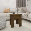Image de Table Basse Chêne Fumé 40x40x42 Cm Bois D'ingénierie Vidaxl