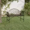 Image de Banc De Jardin 2 Places 128 Cm Noir Acier Vidaxl