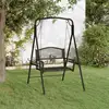 Image de Balancelle 124 Cm Noir Acier Vidaxl