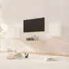 Image de Armoires Murales 2 Pcs Blanc 30x30x40 Cm Bois De Pin Massif Vidaxl