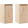 Image de Armoires Murales 2 Pcs 30x30x60 Cm Bois De Pin Massif Vidaxl