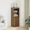 Image de Buffet Haut Marron Miel 37x34x110 Cm Bois Massif De Pin Vidaxl