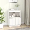 Image de vidaXL Buffet Blanc 60x34x75 cm Bois massif de pin