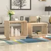 Image de Tables Basses Gigognes 2 Pcs Bois De Pin Massif Vidaxl