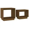 Image de Tables Basses Gigognes 2 Pcs Marron Miel Bois De Pin Massif Vidaxl