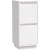 Image de Buffet Blanc 31,5x34x75 Cm Bois Massif De Pin Vidaxl