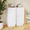 Image de Buffets 2 Pcs Blanc 31,5x34x75 Cm Bois Massif De Pin Vidaxl