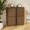 Image de vidaXL Buffets 2 pcs Marron miel 315x34x75 cm Bois massif de pin