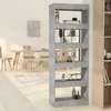 Image de Bibliothèque/séparateur De Pièce Gris Béton Bois D'ingénierie Vidaxl
