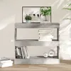 Image de vidaXL Bibliothèque-Séparateur de pièce Gris béton 80x30x72 cm
