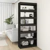 Image de vidaXL Bibliothèque/Séparateur de pièce noir bois dingénierie 811728