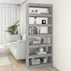 Image de Bibliothèque/séparateur De Pièce Gris Béton Bois D'ingénierie Vidaxl
