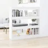 Image de vidaXL Bibliothèque-Séparateur de pièce Blanc 100x30x103 cm