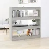 Image de vidaXL Bibliothèque-Séparateur de pièce Gris béton 100x30x103 cm 811749