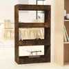 Image de vidaXL Bibliothèque/Séparateur de pièce Chêne fumé Bois dingénierie 813602