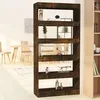Image de Bibliothèque - vidaXL - 813623 - Chêne fumé - Bois dingénierie - Séparateur de pièce