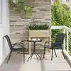 Image de Chaises Empilables De Jardin Lot De 2 Noir Tissu Textilène Vidaxl