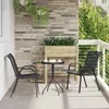 Image de vidaXL Chaises empilables de jardin lot de 2 Noir Tissu textilène 318777