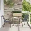 Image de Chaises Empilables De Jardin Lot De 2 Gris Tissu Textilène Vidaxl