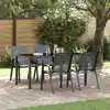 Image de Chaises Empilables De Jardin Lot De 4 Gris Tissu Textilène Vidaxl
