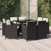 Image de vidaXL Mobilier à Dîner de Jardin et Coussins 9 pcs Mobilier de Salle à Manger Table et Chaises de Repas Terrasse Patio 3095505