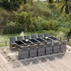 Image de vidaXL Ensemble à Dîner de Jardin Coussins 13 pcs Mobilier de Salle à Manger Table et Chaises de Repas Terrasse Patio 3095617
