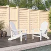 Image de Chaises De Jardin Adirondack Lot De 2 Pehd Blanc Vidaxl