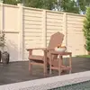 Image de Chaise De Jardin Adirondack Avec Table Pehd Marron Vidaxl