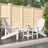 Image de Chaises De Jardin Adirondack Avec Table Pehd Blanc Vidaxl