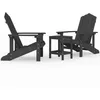 Image de vidaXL Chaises de jardin Adirondack avec table PEHD Anthracite