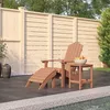 Image de Chaise De Jardin Adirondack Repose-pied Table Pehd Marron Vidaxl