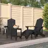 Image de Chaises De Jardin Adirondack Repose-pied Table Pehd Anthracite Vidaxl