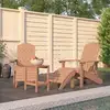 Image de Chaises De Jardin Adirondack Repose-pied Et Table Pehd Marron Vidaxl