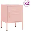 Image de Tables De Chevet 2 Pcs Rose 35x35x51 Cm Acier Vidaxl