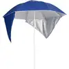 Image de Parasol De Plage Avec Parois Latérales Bleu 215 Cm Vidaxl