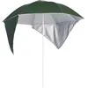 Image de Parasol De Plage Avec Parois Latérales Vert 215 Cm Vidaxl