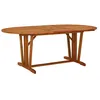 Image de vidaXL Table de Jardin Table avec Trou de Parasol Terrasse Table de Salle à Manger Meuble de Patio Extérieur 200x100x75 cm 316072