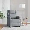 Image de Fauteuil De Massage Gris Clair Tissu Vidaxl