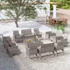 Image de vidaXL Salon de Jardin 16 pcs avec Coussins Meubles dExtérieur Mobilier de Patio Meubles de Terrasse Mobilier de Jardin 3095960
