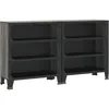 Image de Armoires De Rangement 2 Pcs Gris 72x36x82 Cm Métal Et Mdf Vidaxl