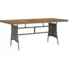 Image de Table De Jardin Gris 160x70x72 Cm Résine Tressée Et Acacia Vidaxl