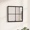 Image de Miroir Mural Noir 40x40 Cm Métal Vidaxl
