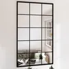 Image de vidaXL Miroir Mural Noir 100x60 cm Métal & Verre Salon Salle de Bain & Chambre Miroir Maquillage Fixation Murale 342209