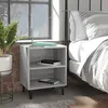 Image de vidaXL Table de chevet avec pieds en métal Sonoma gris 40x30x50 cm 40 x 30 x 50 cm (I x P x H)
