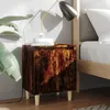 Image de vidaXL Tables de chevet et pieds en bois 2 pcs Chêne fumé 40 x 30 x 50 cm (I x P x H) 15.3kg