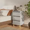 Image de vidaXL Table de chevet avec pieds en bois Sonoma gris 40x35x69 cm 813136