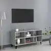 Image de Meuble Tv Avec Pieds En Métal Sonoma Gris 103,5x30x50 Cm Vidaxl