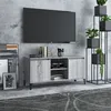 Image de Meuble Tv Avec Pieds En Métal Sonoma Gris 103,5x35x50 Cm Vidaxl