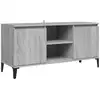 Image de Vidaxl meuble tv avec pieds en métal sonoma gris 103,5x35x50 cm